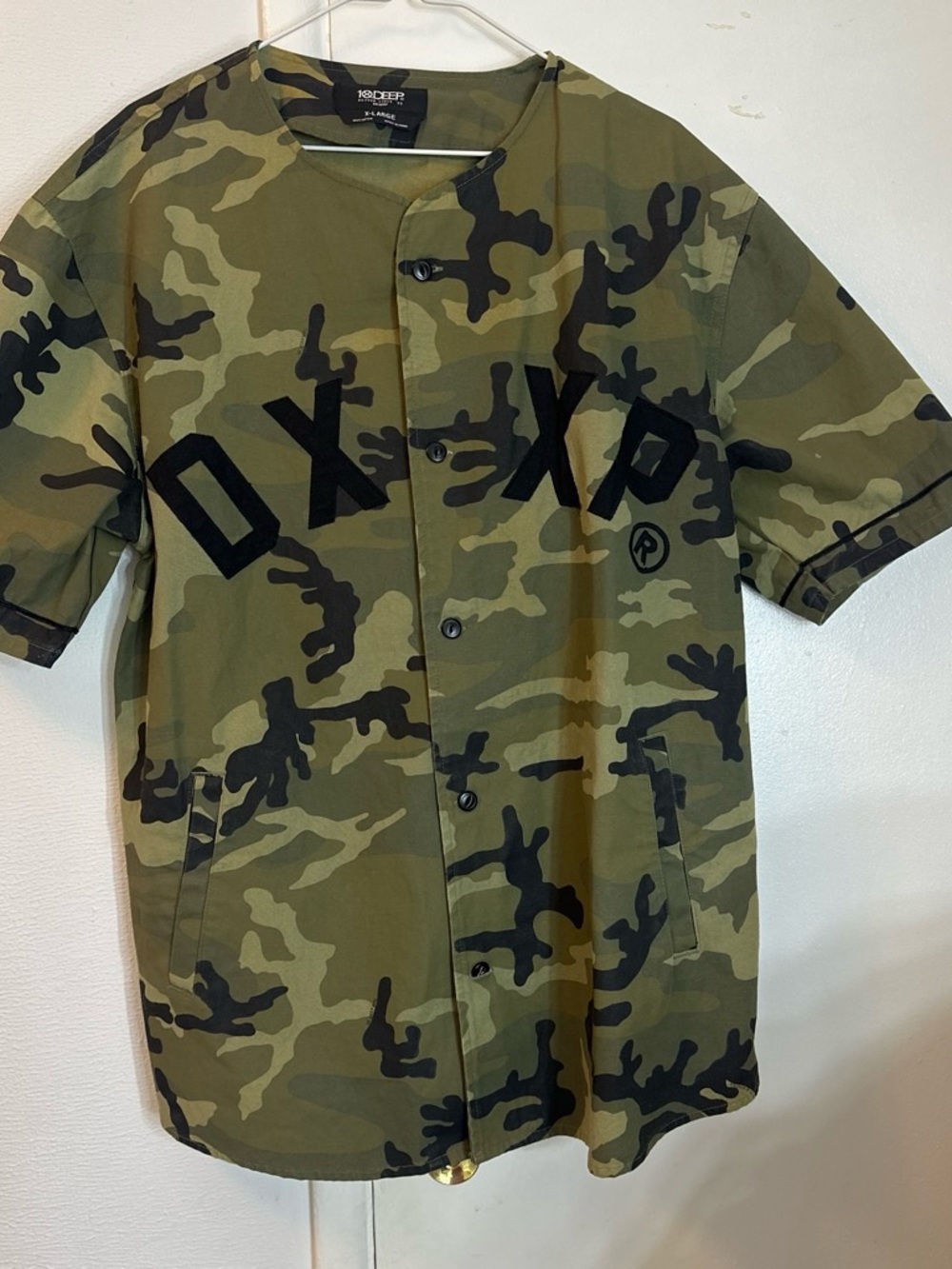 10.Deep Camo Short Sleeve Jersey in Olive and Black